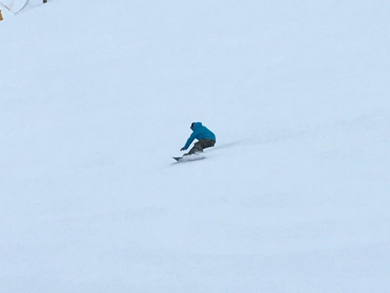 雪面が…。