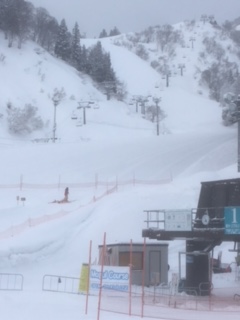 15センチくらいの積雪でした